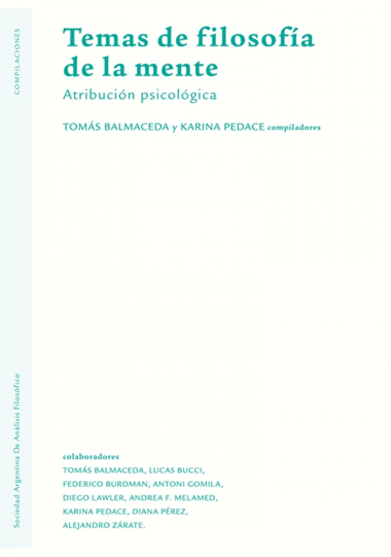 Temas de filosofía de la mente. Atribución psicológica