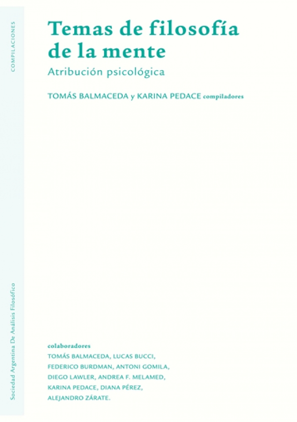 Temas de filosofía de la mente. Atribución psicológica