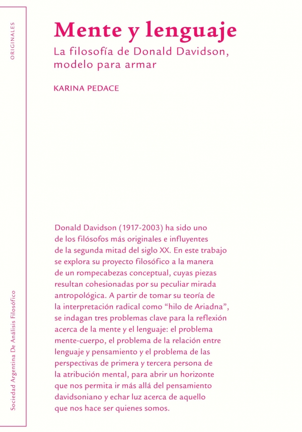 Mente y lenguaje. La filosofía de Donald Davidson, modelo para armar